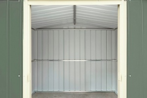 ... Apex Metal Shed - Mist Green / Cream - AndoverGardenBuildings.co.uk